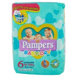 PAMPERS BABY DRY EX.LARGE15/30 PAMPERS BABY DRY EX.LARGE15/30