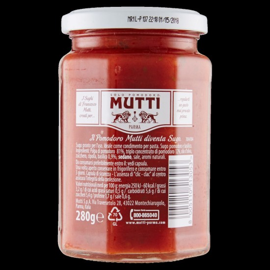 MUTTI SUGO AL BASILICO GR.280 