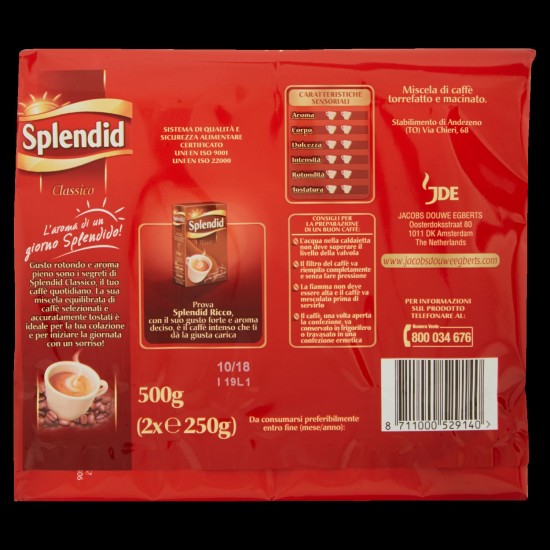 SPLENDID CAFFE'CLASSICO CONFEZIONE 2 DA 250 GR