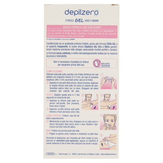 DEPILZERO STRISCE GAMBE E BRACCIA 20 PEZZI