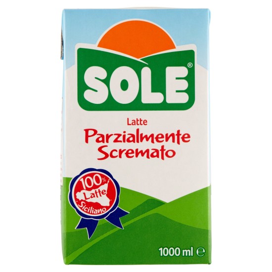 SOLE LATTE UHT PARZIALMENTE SCREMATO BRIK LT 1  