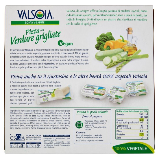 VALSOIA PIZZA VERDURE g330