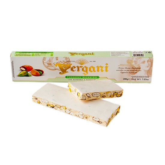 VERGANI TORRONE MORBIDO MANDORLA E PISTACCHIO GR 200