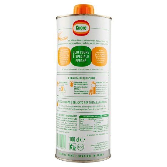 CUORE OLIO DI MAIS LATTA 