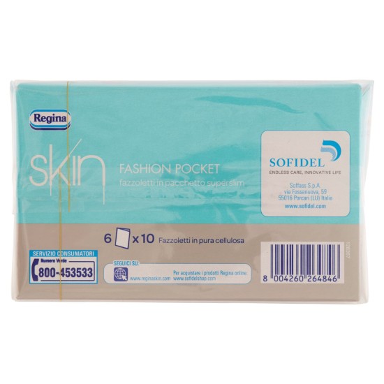 REGINA FAZZOLETTI SKIN CONFEZIONE 6 PER 10