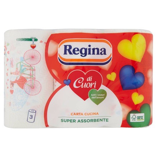 REGINA DI CUORI CARTA CASA X 3