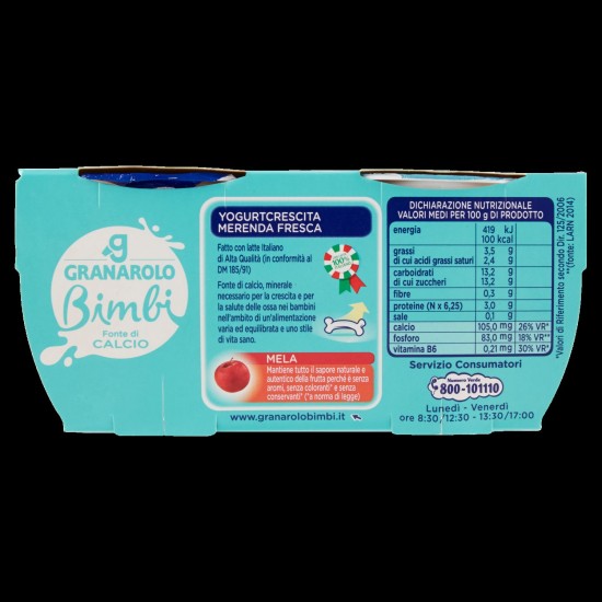 GRANAROLO YOGURT BABY MELA GR 100 PER 2