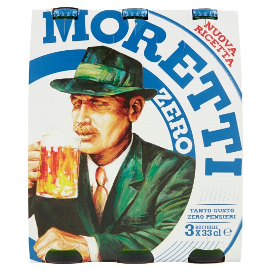 MORETTI ZERO 3 BOTTIGLIE 33 CL