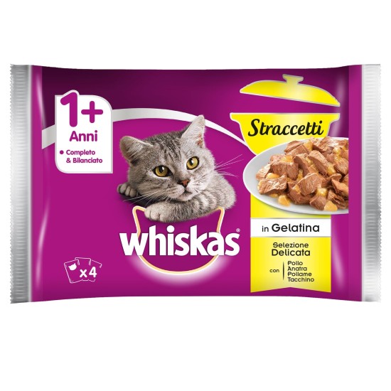 WHISKAS STRACCETTETTI  DELICE 4 X 85 GR