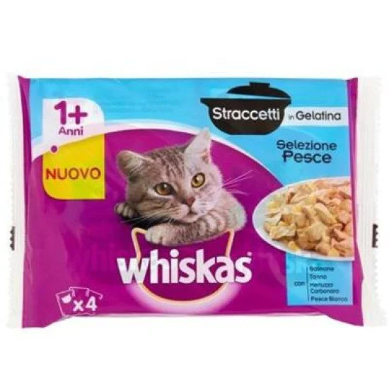 WHISKAS STRACCETT.4X85GR PESCE