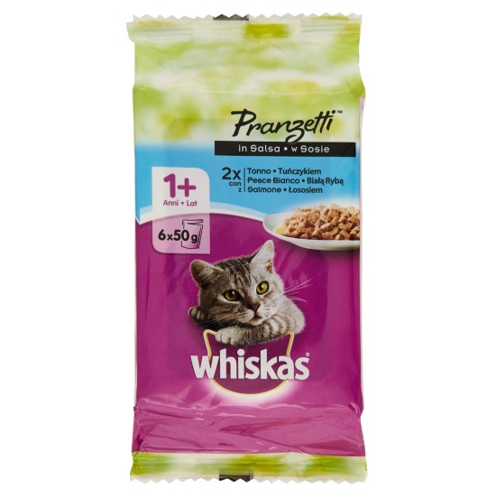 WHISKAS PRANZO PESCE CONFEZIONE DA 6 PER 50 GR    