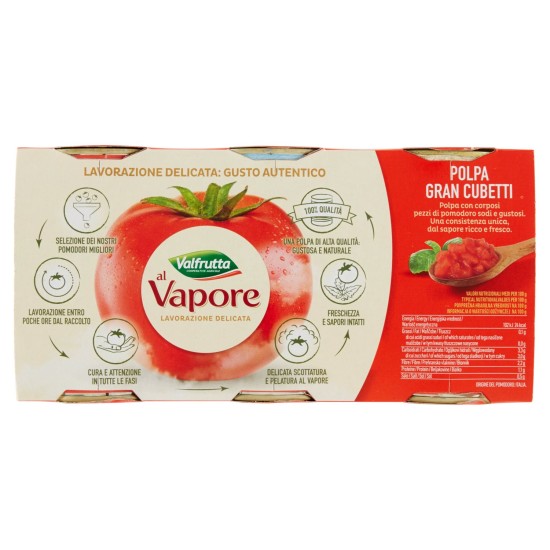 VALFRUTTA POLPA GRAN CUBETTI CONFEZIONE DA 3 PER 