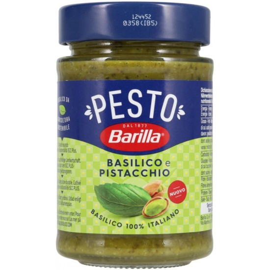 BARILLA PESTO BASILICO PISTACHIO GR 190