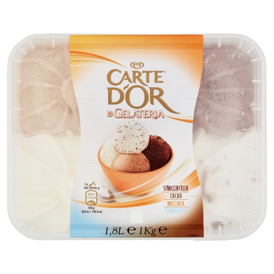 CARTE D'OR KG.1 STRACCIATELLA/CACAO/NOCCIOLA/FIOR DI LATTE