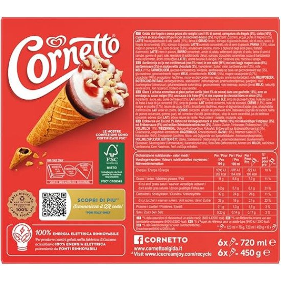 ALG.CORNETTO FRAG. X 6 G.450 ALG.CORNETTO FRAG. X 6 G.450