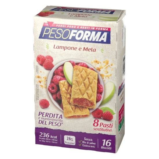 PESOFORMA BISCOTTI LAMPONI E MELA 