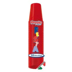 PRESTO BICCH.ROSSI 200CC 50PZ PRESTO BICCH.ROSSI 200CC 50PZ
