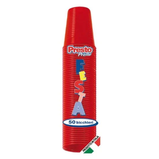 PRESTO BICCH.ROSSI 200CC 50PZ