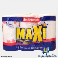 MAXI ASCIUGATUTTO 3 ROTOLI 3 VELI