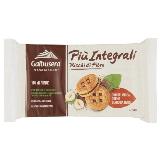 GALBUSERA PIU' INTEGRALI RICCHI DI FIBRA FARCITI 160 GR