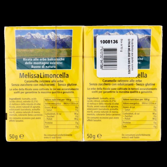 RICOLA LIMONCELLA BIPACK 50 GR