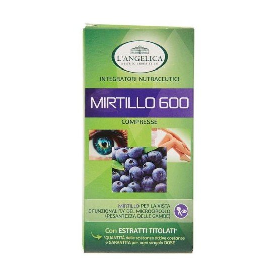 L'ANGELICA MIRTILLO 600 75 COMPRESSE 22,5 GR L'ANGELICA MIRTILLO 600 75 COMPRESSE 22,5 GR