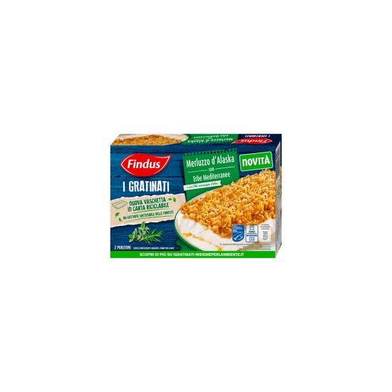 FINDUS MERLUZZO ALASKA GRATINATO ALLE  ERBE MEDITERRANEE GR 380