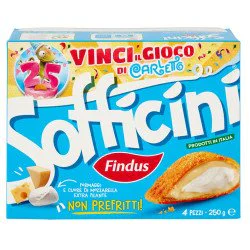 FINDUS SOFFICINI FORMAGGIO E MOZZARELLA GR 250 FINDUS SOFFICINI FORMAGGIO E MOZZARELLA GR 250