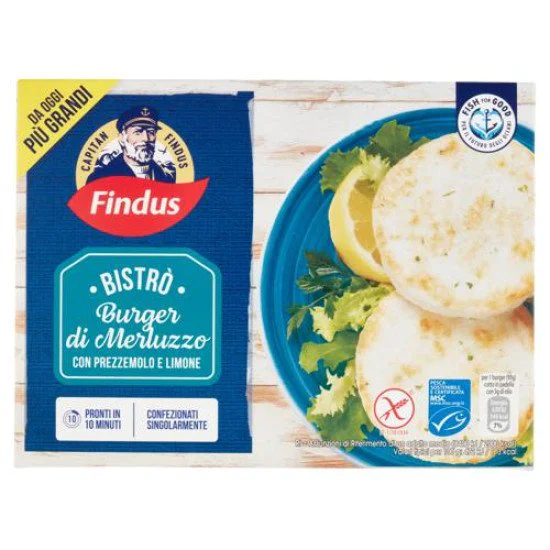 FINDUS BURGER MERLUZZO CONFEZIONE DA 2 GR 190