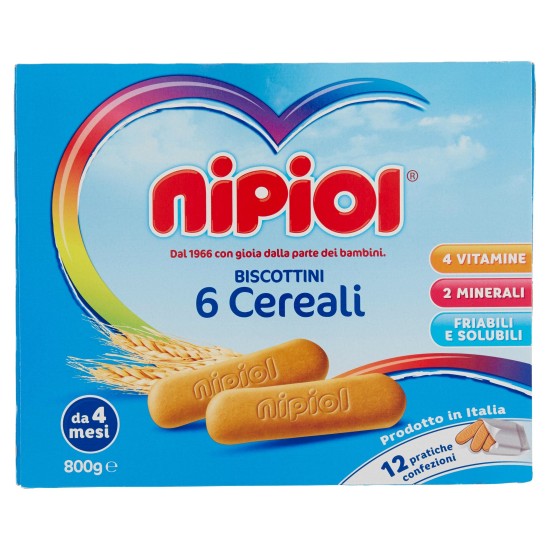 NIPIOL BISCOTTI 6 CEREALI 800g