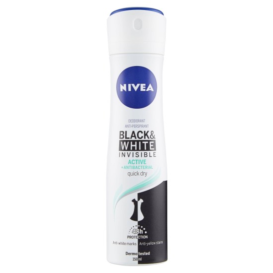 E*NIVEA DEO SPRAY 150ML B&W.AC