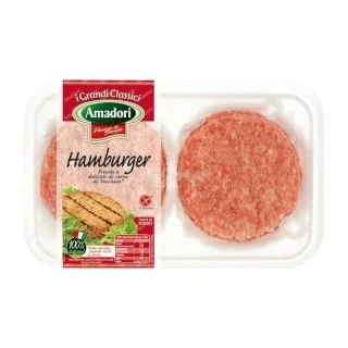 AMADORI HAMBURGER TACCHINO GR 80 PER 2