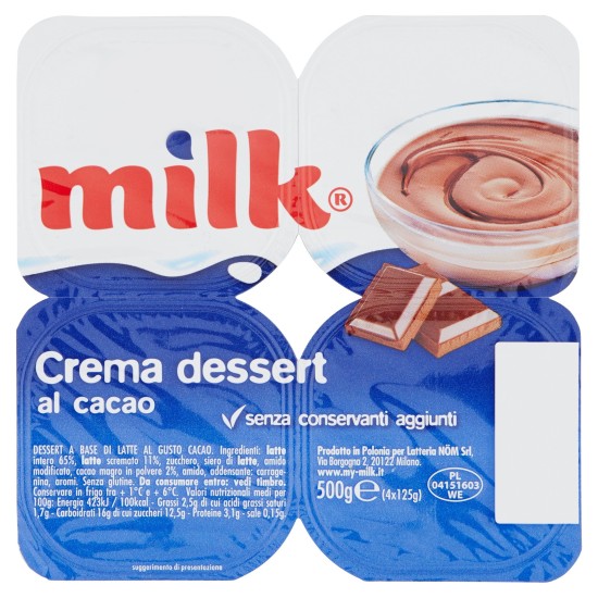 MILK CREMA AL CACAO GR.125X4*