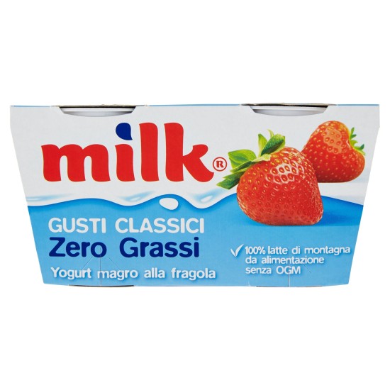 MILK YOGURT FRAGOLA ZERO 125X2