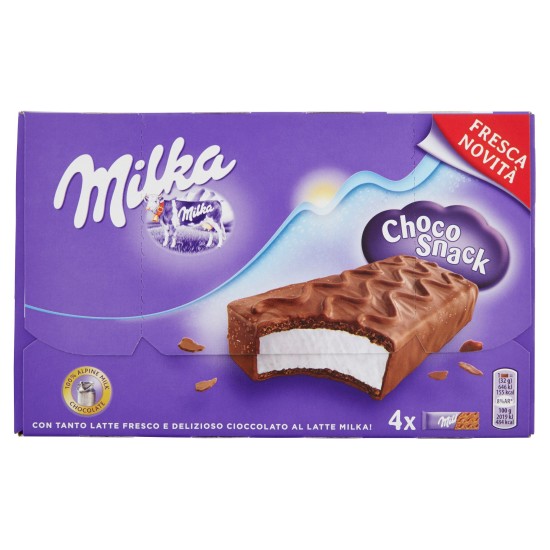 MILKA CHOCO SNACK CONFEZIONE  DA 32 PER 4