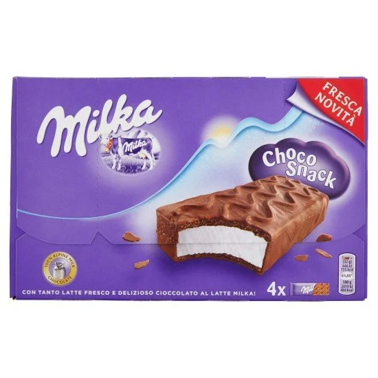MILKA CHOCO SNACK CONFEZIONE DA 32 PER 4
