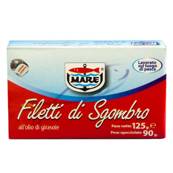 MARE SGOMBRO FILETTI OLIO DI GIRASOLE 125 GR