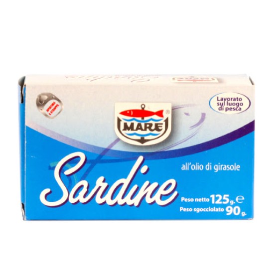 MARE SARDINE FILETTI OLIO DI GIRASOLE 125 GR