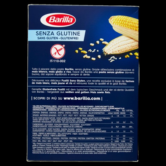 BARILLA SENZA GLUTINE FUSILLI 