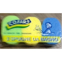 COFAR SPUGNA BAGNO OVALE CONFEZIONE DA 3 COFAR SPUGNA BAGNO OVALE CONFEZIONE DA 3
