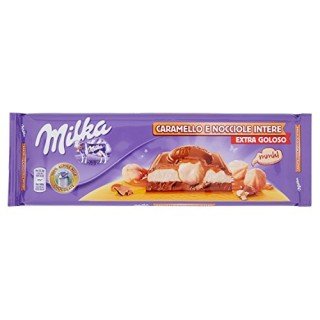 MILKA TAVOLETA CARAMELLO E NOCCIOLE INTERE GR 300 MILKA TAVOLETA CARAMELLO E NOCCIOLE INTERE GR 300