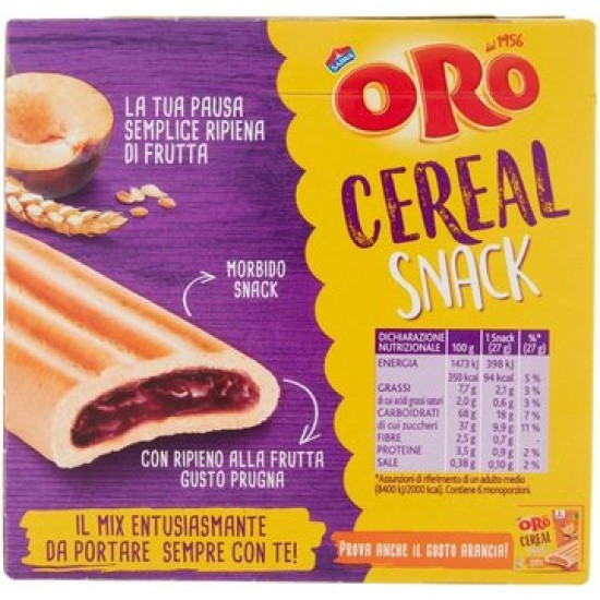 ORO CEREAL SNACK PRUGNA GR 162