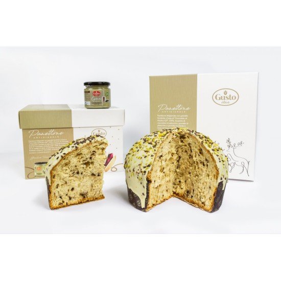 GUSTO ETNA PANETTONE PISTACCHIO E CIOCCOLATO GR 750