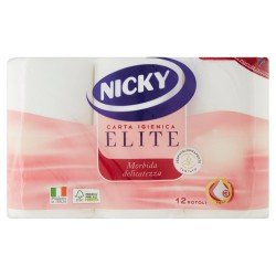 NICKY ELITE CARTA IGIENICA 12 ROTOLI NICKY ELITE CARTA IGIENICA 12 ROTOLI