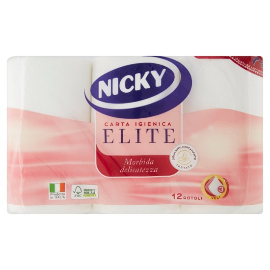 NICKY ELITE CARTA IGIENICA 12 ROTOLI