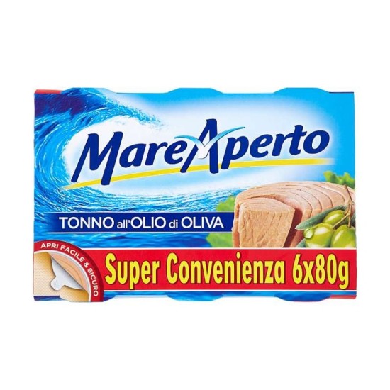 MARE APERTO TONNO OLIO OLIVA GR 80 X 6