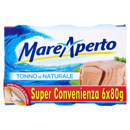 MARE APERTO TONNO NATURALE 6 PER 80 GR