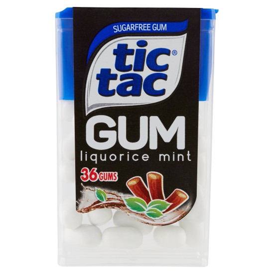 FERRERO TIC TAC GUM LIQUORICE MINT 36 GUM