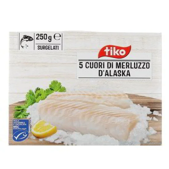 TIKO 5 CUORI FILETTI DI MERLUZZO ALASKA 