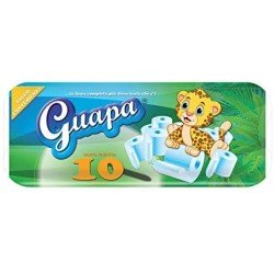 GUAPA CARTA IGIENICA 2 VELI 10 ROTOLI GUAPA CARTA IGIENICA 2 VELI 10 ROTOLI